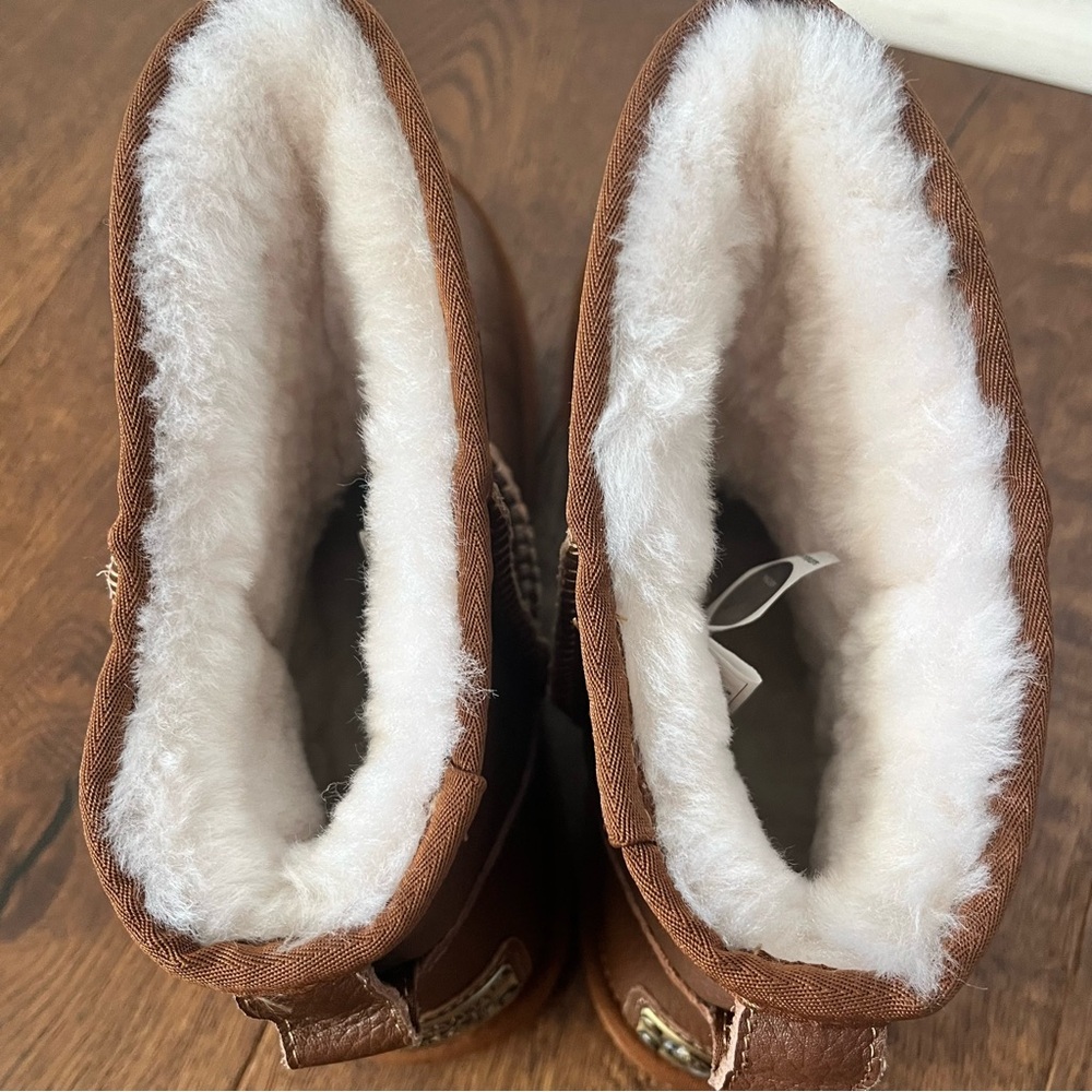 Australia LUXE Collective Leather Cosy Short Fashion Boots Booties Shearling 8 - Picture 7 of 9